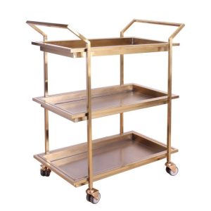 عربة مطعم من الفولاذ الذهبي